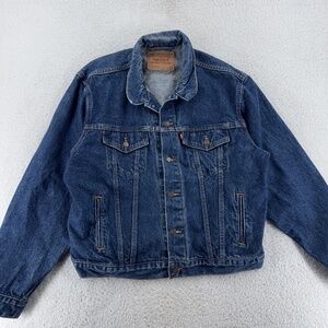 Vintage Levis Denim Jacket Mens 46 Trucker Made in USA 70506 0216